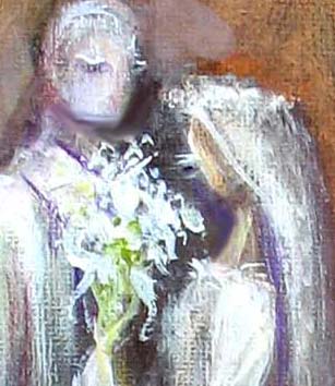 bride and groom marriage love wedding gift painting wall art