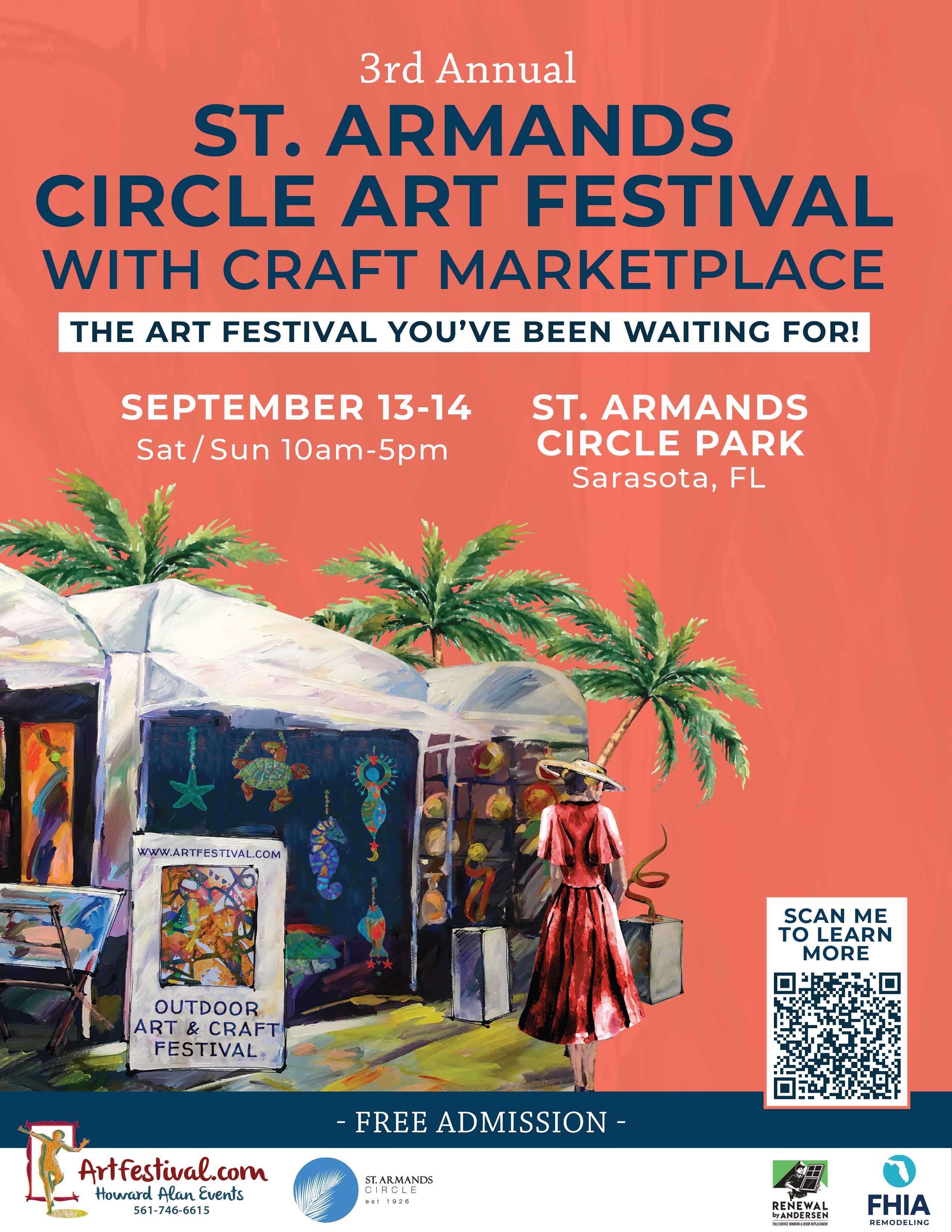 3rd Annual St. Armands Circle Art Festival with Craft Marketplace