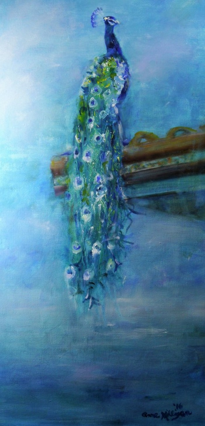 Peacock Oil Painting