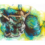 motivational-figurative-underwater-woman-painting-green