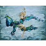 Motivational-figurative-blue-dancer-woman-underwater-painting
