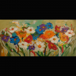 artwork abstract floral origiinal painting