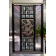 glass & metal artwork depicting cicadas & leaves