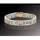 Silver and 14k gold reef bracelet