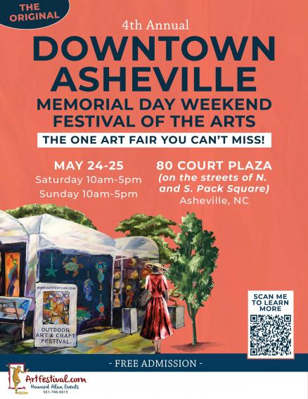 4th Annual Downtown Asheville Memorial Day Weekend Festival of the Arts 