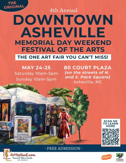 4th Annual Downtown Asheville Memorial Day Weekend Festival of the Arts 