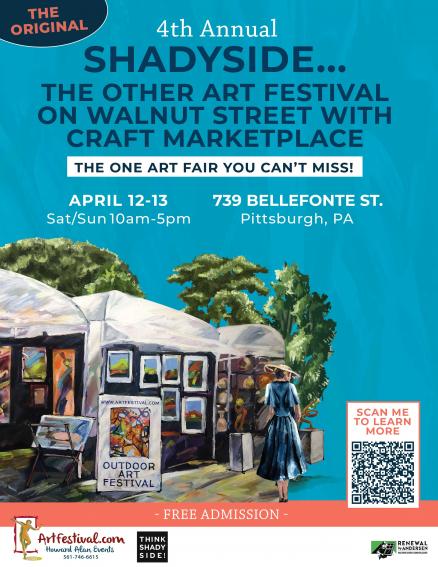 4th Annual Shadyside...the other Art Festival on Walnut Street with Craft Marketplace 